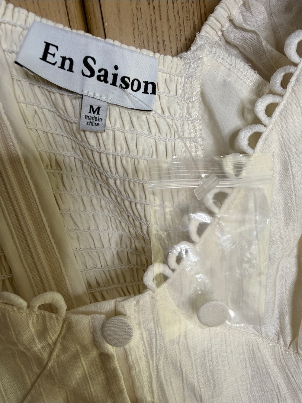 En Saison ☀️Peregrine White Lace-Trim Puff Sleeve Maxi Dress - Picture 8 of 11